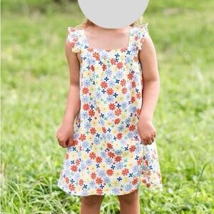 Angel Dear 4T cotton muslin dress fully lined, gently worn